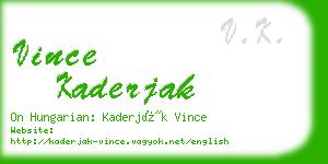 vince kaderjak business card